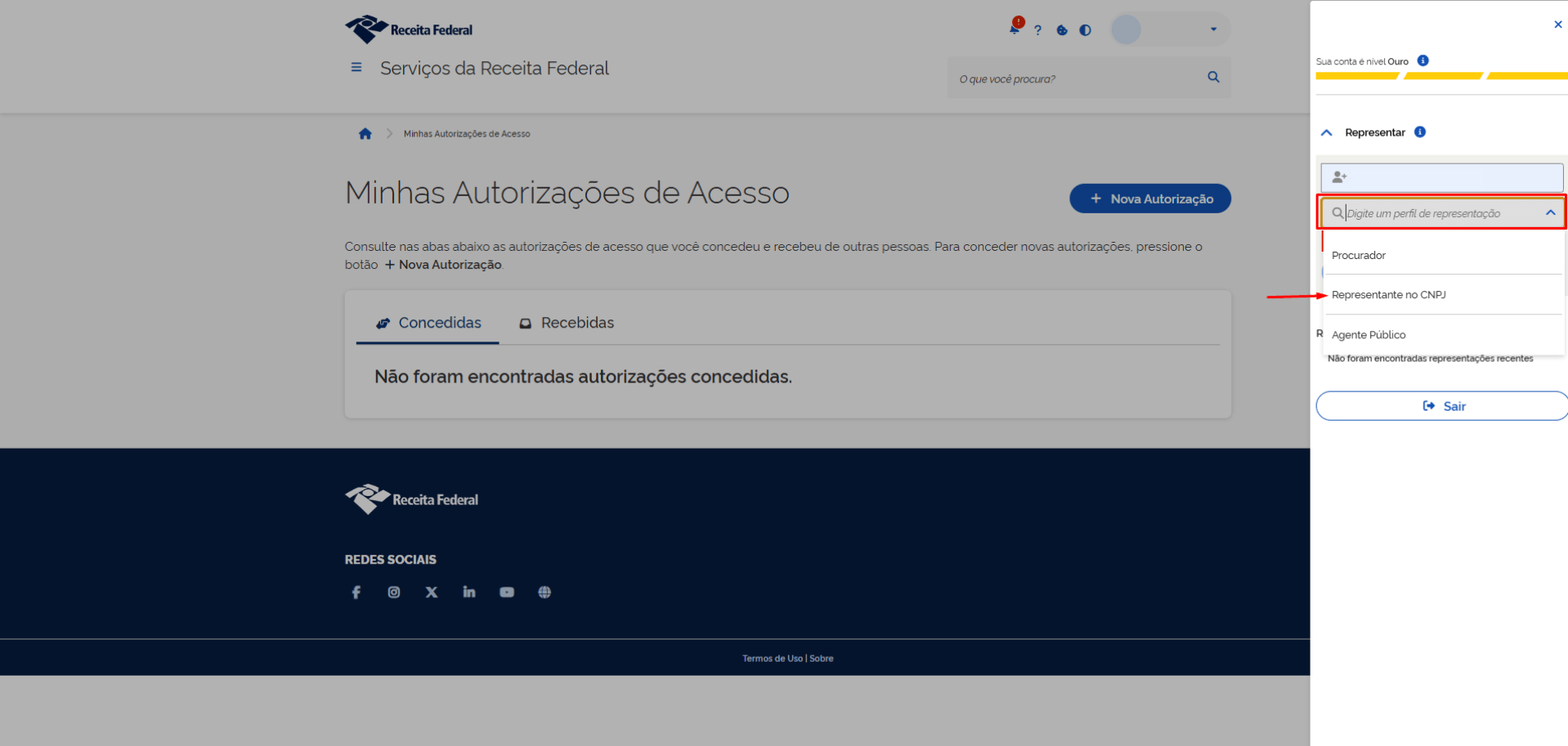 Formulário com CNPJ da empresa