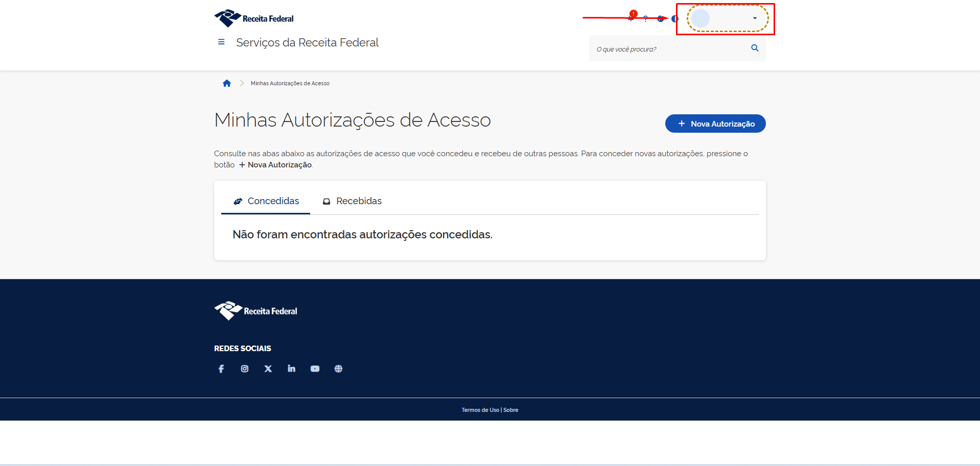 Alterar perfil para CNPJ